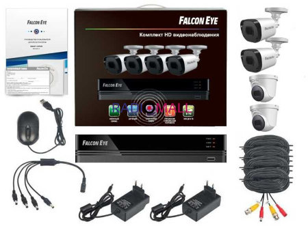 Комплект видеонаблюдения Falcon Eye FE-104MHD Офис Smart Комплект видеонаблюдения Falcon Eye FE-104MHD Офис Smart